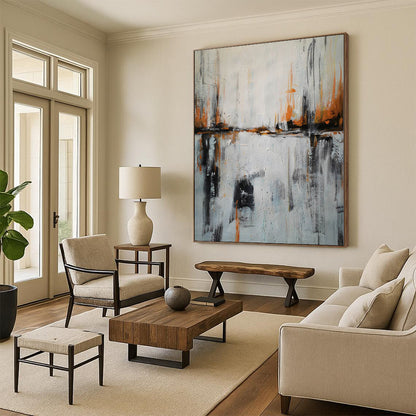 Vast Custom Abstract Wall Art for Home Theater Feature Wall