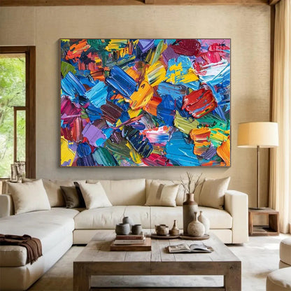 Large-Scale Abstract Art for Attic Living Space Character Enhancement LargeART0685