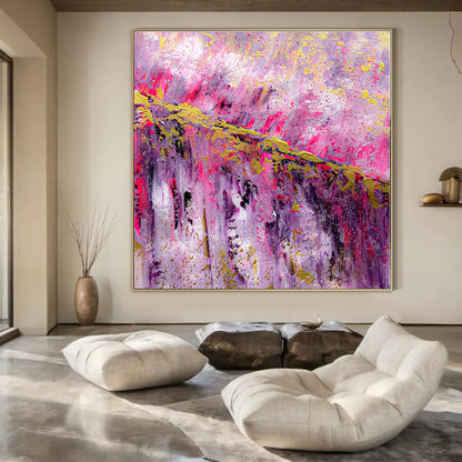 Extra-Vast Hand-Painted Modern Abstract Artwork for Bedroom Behind Vanity Mirrors