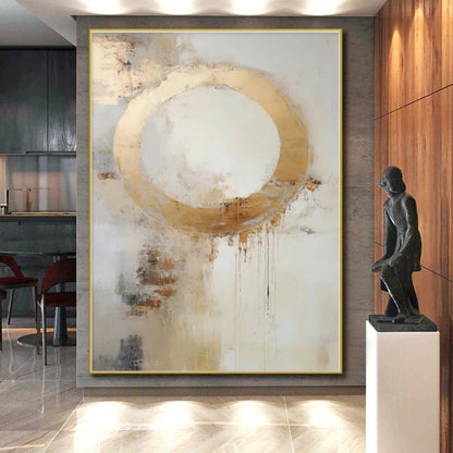 Oversized Custom Hand-Painted Abstract Painting for Home Library Study Nook Wall LargeART0586