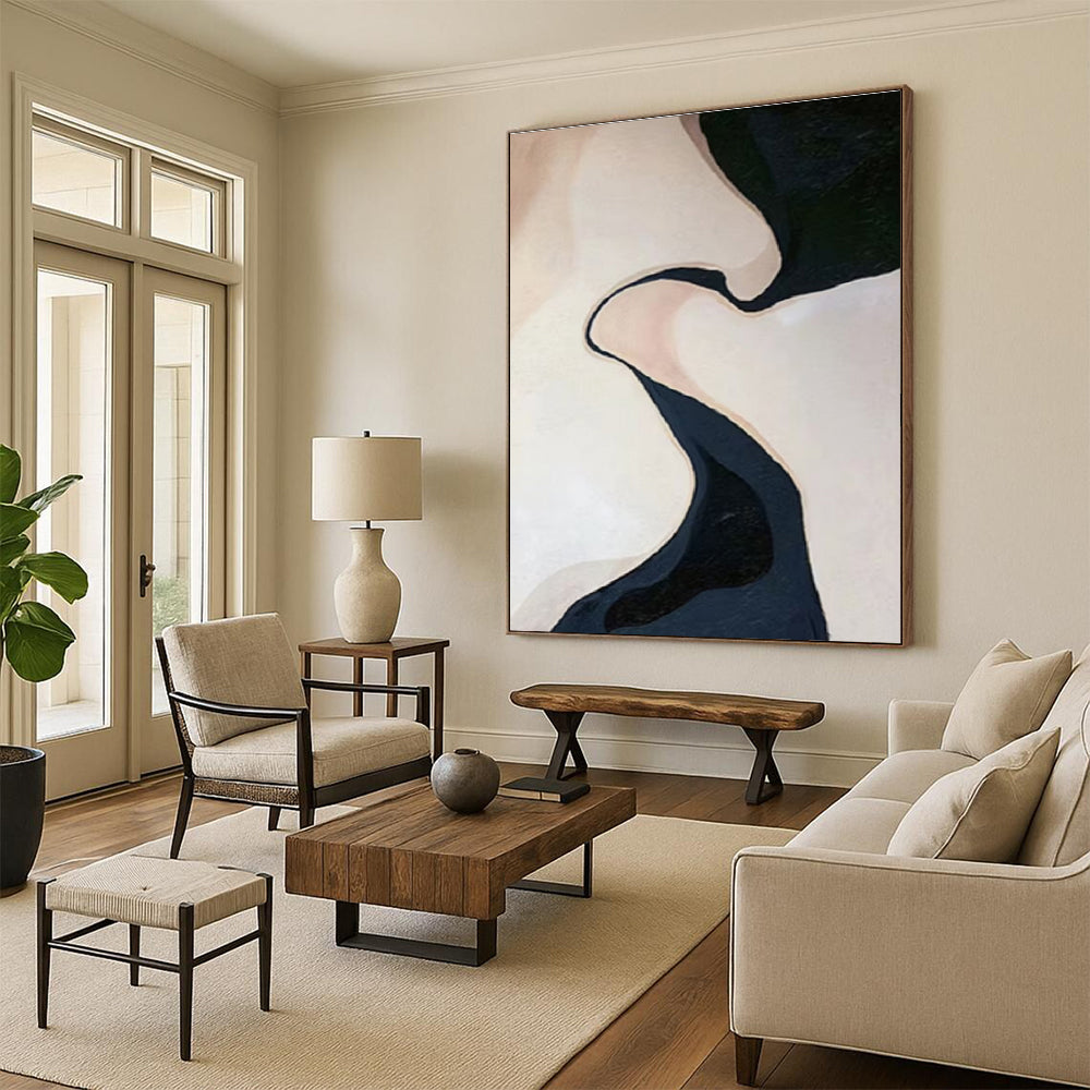 Giant Hand-Painted Abstract Art for Master Bedroom Feature Wall LargeART0664
