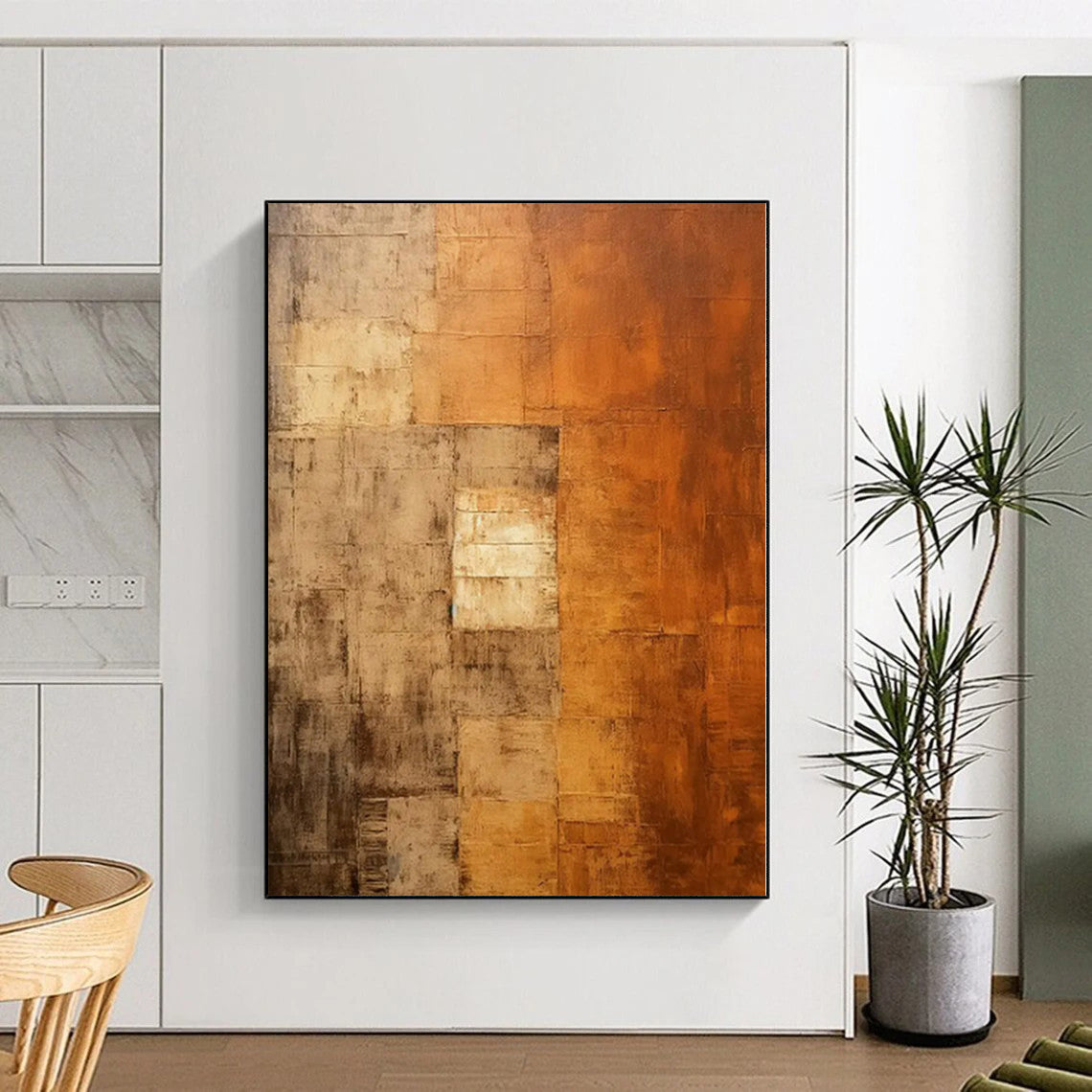 Large Custom Abstract Canvas for Kids’ Playroom Reading Nooks