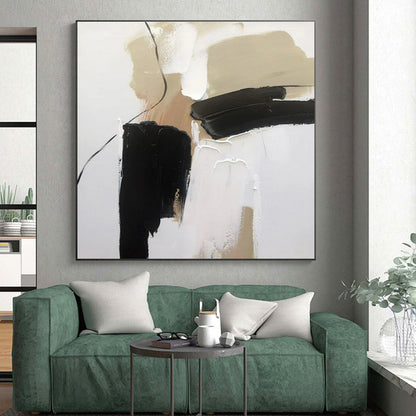 Monumental Modern Abstract Canvas for Home Music Studio Creative Backdrop