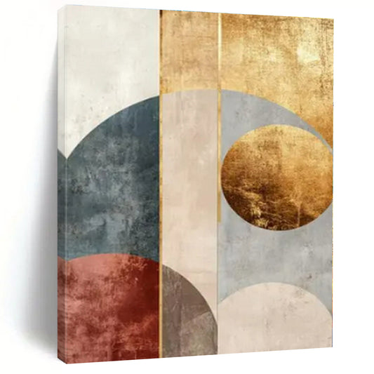 Rustic Retreat Hand-Painted Abstract Wall Decor for Country Bedrooms