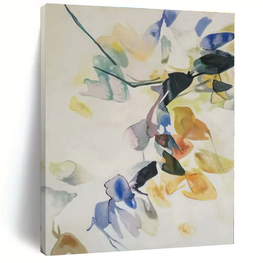 Huge Hand-Painted Abstract Canvas for Dining Room Buffet Feature Wall