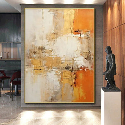 Monumental Contemporary Abstract Wall Art for Entryway Striking First Impression