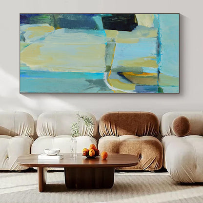 Hand-Painted Custom Abstract Mural for Office Creative Studios