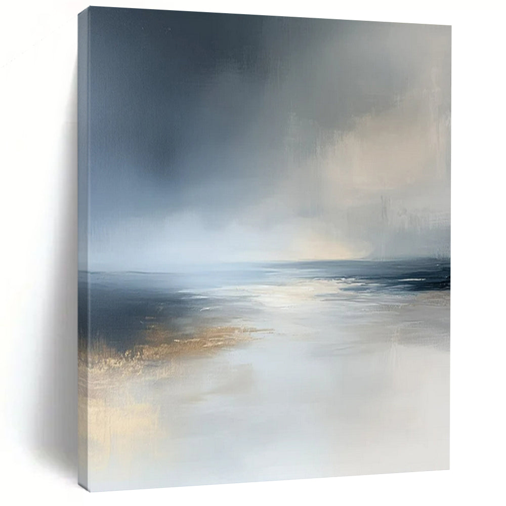 Oversized Hand-Painted Contemporary Abstract Canvas for Event Conference Center Keynote Halls