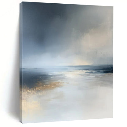 Oversized Hand-Painted Contemporary Abstract Canvas for Event Conference Center Keynote Halls