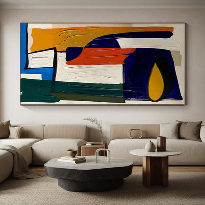 Gigantic Custom Hand-Painted Abstract Painting for Mudroom Pet Feeding Wall LargeART0627