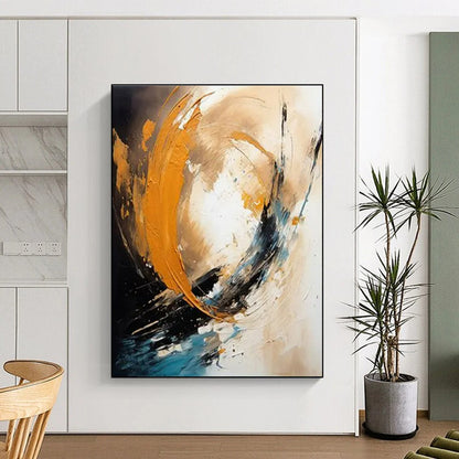 Oversized Contemporary Abstract Canvas for Reading Nook Relaxing Retreat