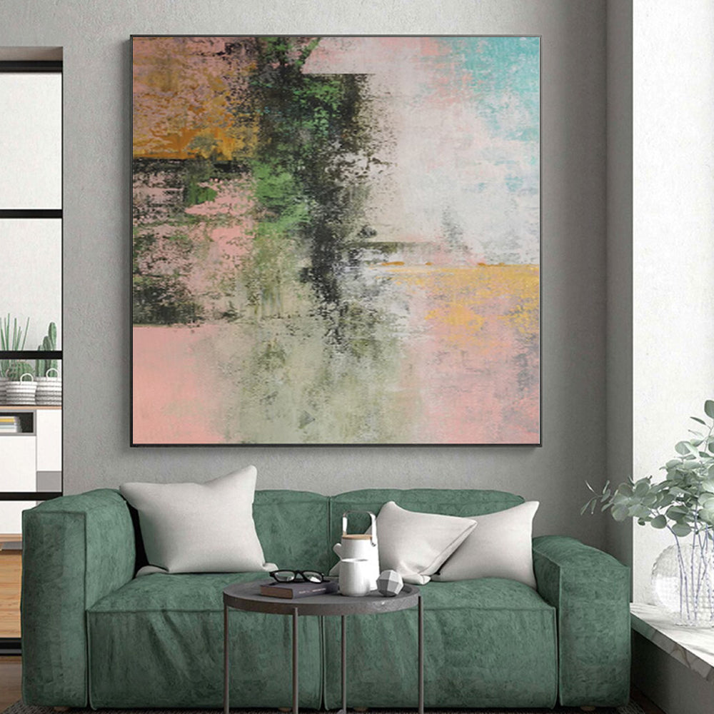Giant Abstract Industrial Art - Made to Order Mixed Media for Urban Loft Gyms