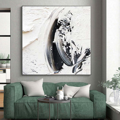 Monumental Abstract Painting for Kitchen Breakfast Nook Feature Wall