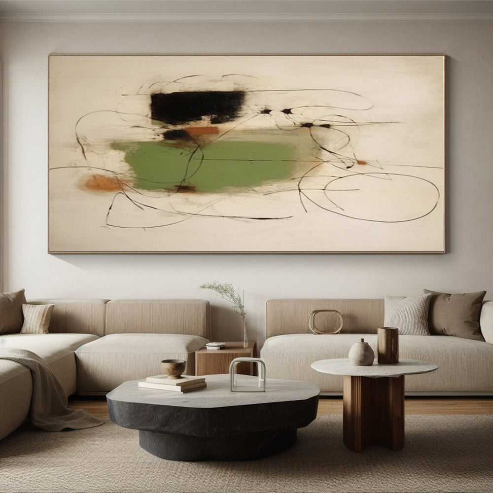 Super-Sized Custom Hand-Painted Abstract Canvas for Kids’ Playroom Imagination Wall