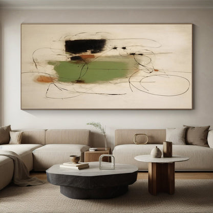 Super-Sized Custom Hand-Painted Abstract Canvas for Kids’ Playroom Imagination Wall