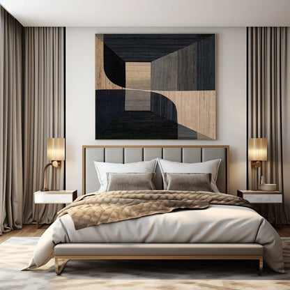 Monumental Custom Abstract Canvas for Botanical Research Lab Interiors