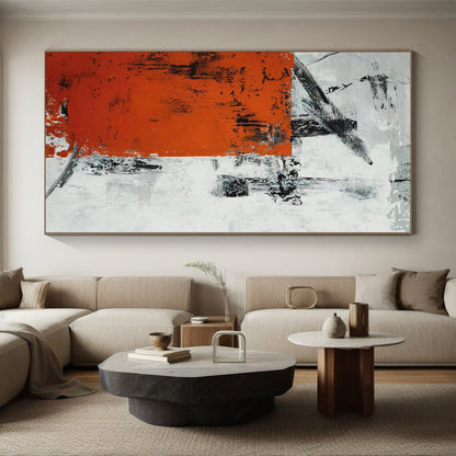 Custom Oversized Abstract Canvas for Family Porch Swing Areas