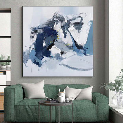 Large-Scale Hand-Painted Abstract Canvas for Dining Room Banquet Wall