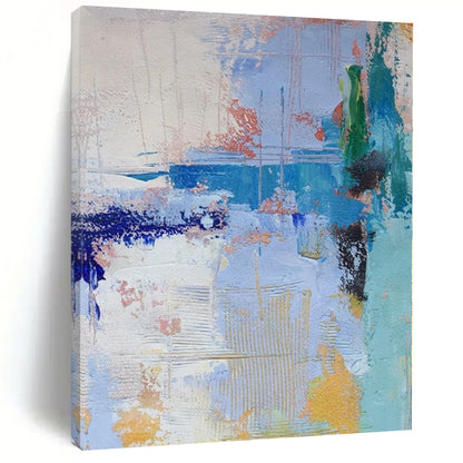 Oversized Abstract Wall Art for Sauna Steam Rooms - Commissioned Acrylic on Linen