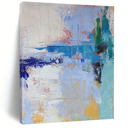 Oversized Abstract Wall Art for Sauna Steam Rooms - Commissioned Acrylic on Linen