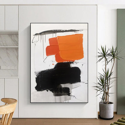 Custom Giant Hand-Painted Abstract Art for Sunroom Garden View Wall