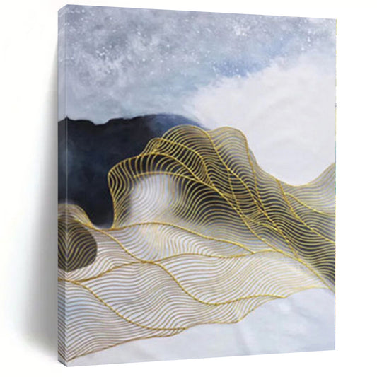 Large-Scale Custom Abstract Art for Guest Room Feature Wall