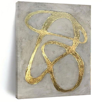 Oversized Hand-Painted Modern Abstract Painting for Family Home Home Offices