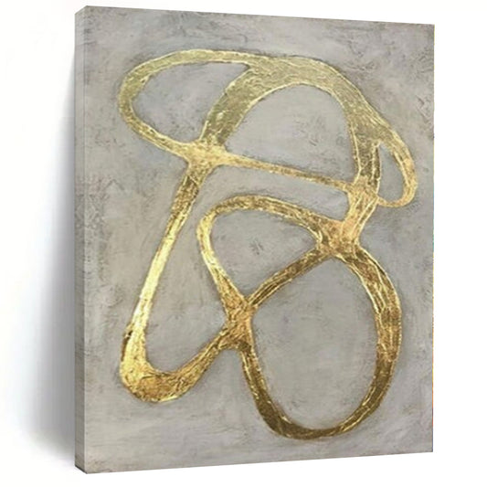 Oversized Hand-Painted Modern Abstract Painting for Family Home Home Offices