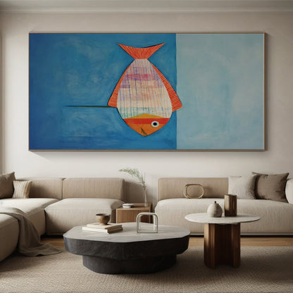Huge Contemporary Abstract Decor Painting for Restaurant Dining Areas