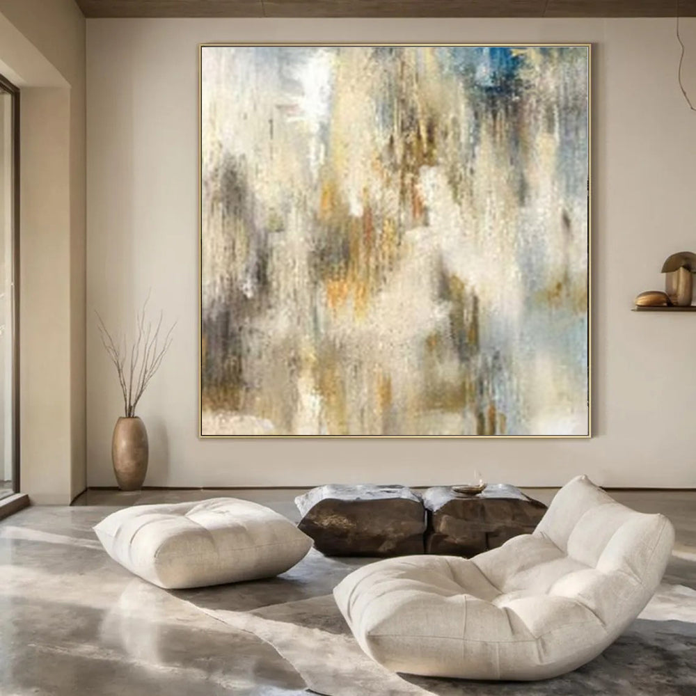 Extra-Vast Hand-Painted Modern Abstract Artwork for Grand Villa Gardens