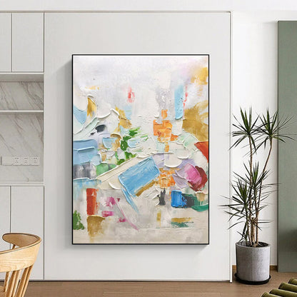 Vast Contemporary Abstract Art for Modern Sunroom Patio Adjacent Wall