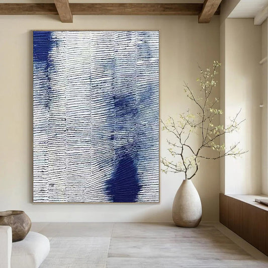 Custom Hand-Painted Abstract Mural for Hallway and Entryway