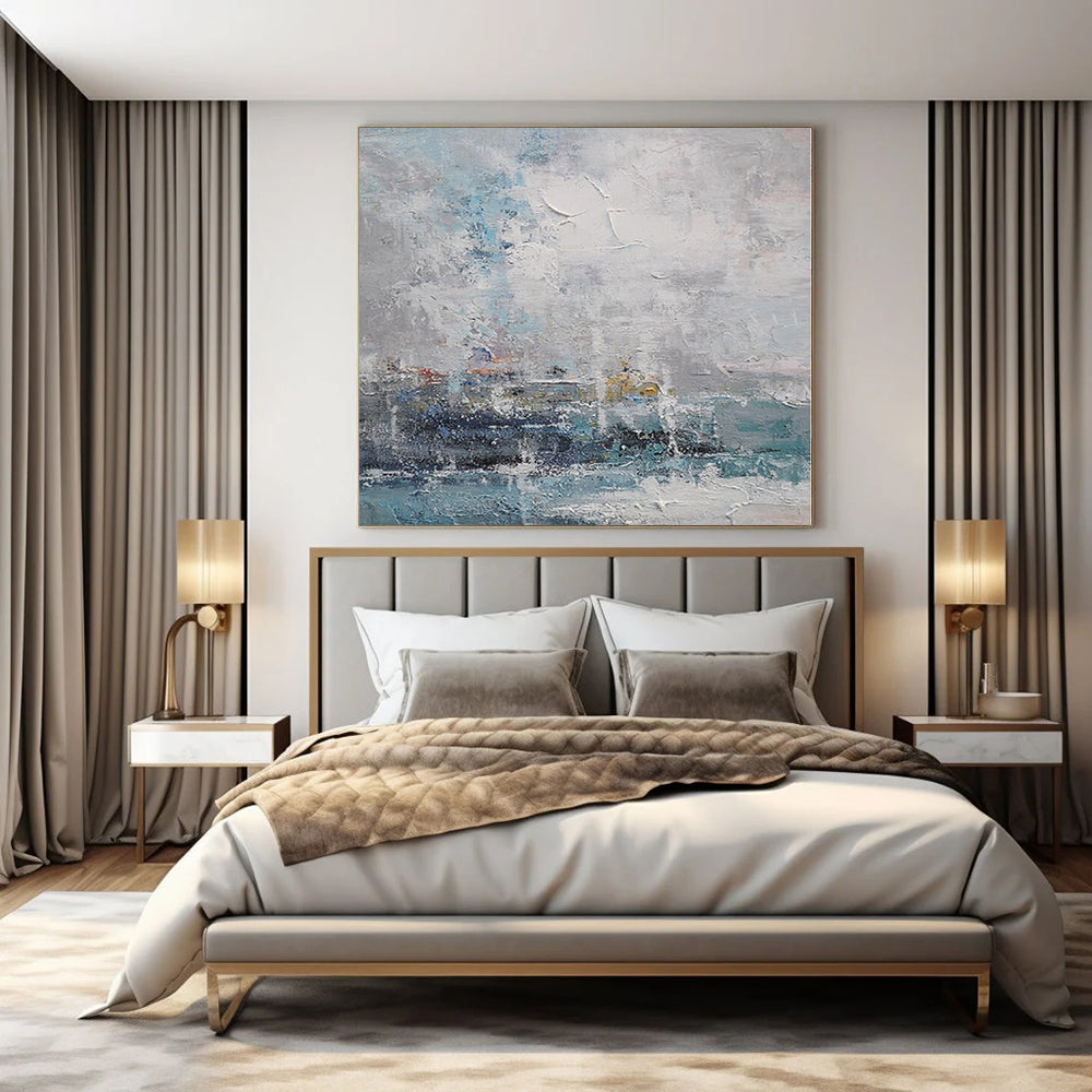 Giant Hand-Painted Contemporary Abstract Art for Family Home Art Studios