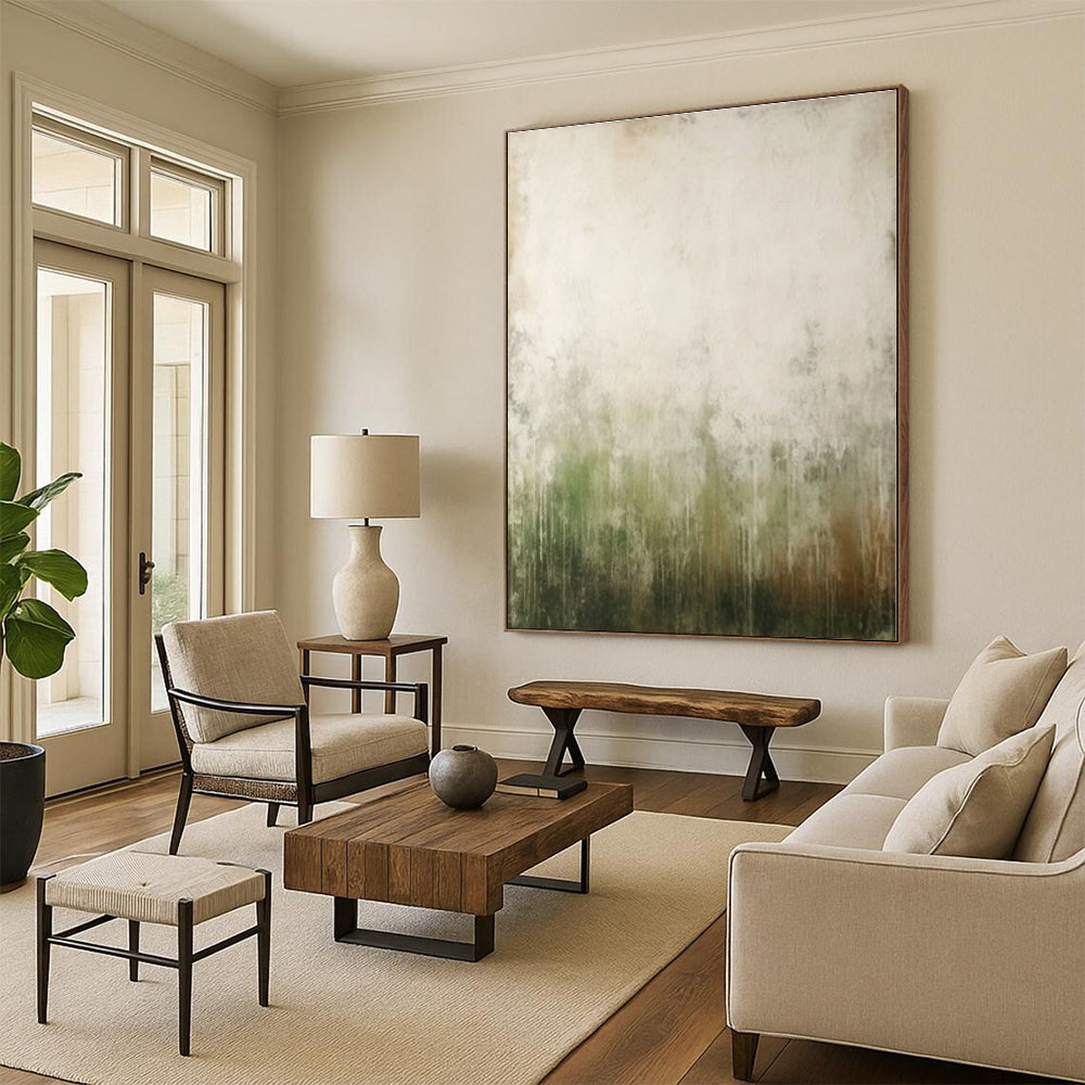 Huge Bespoke Hand-Painted Abstract Wall Art for Home Theater Immersion Wall