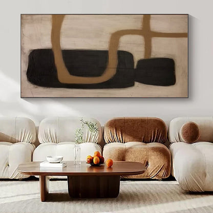 Oversized Custom Hand-Painted Abstract Painting for Office Break Rooms
