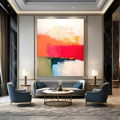 Extra-Vast Hand-Painted Modern Abstract Artwork for Villa Outdoor Living Areas