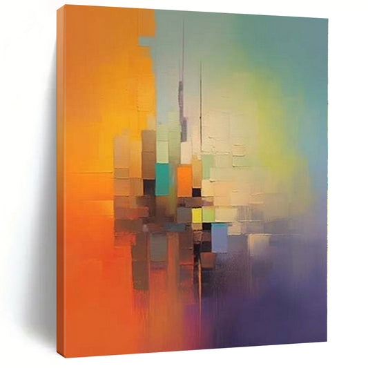 Oversized Abstract Wall Art for Goat Barn Milk Rooms - Made to Order Acrylic on Linen