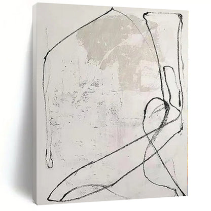Grand Abstract Painting for Reading Nook Alcoves - Hand-Painted Oil on Canvas