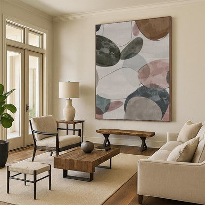 Monumental Custom Abstract Canvas for Greenhouse Interior Walls