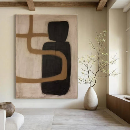 Oversized Custom Hand-Painted Abstract Painting for Office Break Rooms