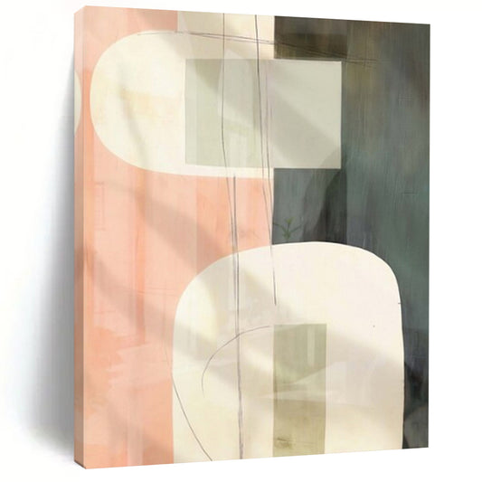 Giant Hand-Painted Contemporary Abstract Art for Family Home Study Nooks
