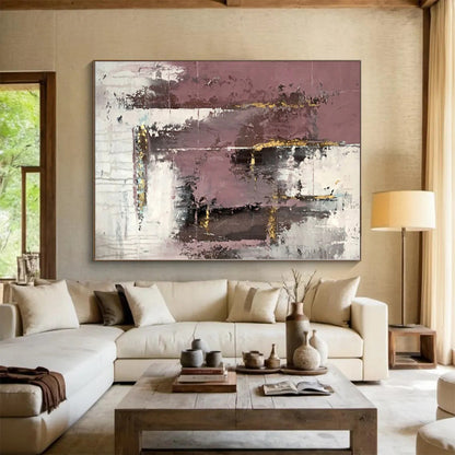 Oversized Custom Abstract Painting for Home Office Focal Wall