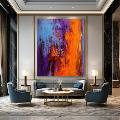 Large-Scale Hand-Painted Contemporary Abstract Mural for Hotel Children’s Playrooms