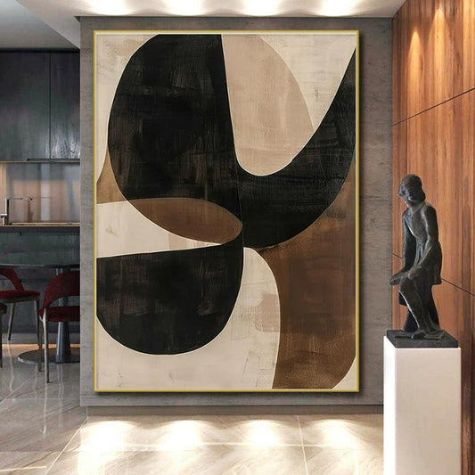 Large-Scale Modern Abstract Canvas for Event Registration Desk Backdrops