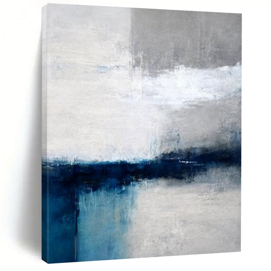 Colossal Hand-Painted Contemporary Abstract Canvas for Luxury Hotel Ballroom Foyers