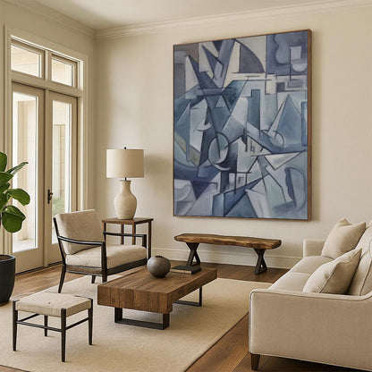 Gigantic Bespoke Abstract Painting for Living Room Archway Feature