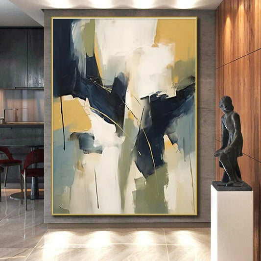 Extra-Huge Contemporary Abstract Painting for Nursery Soothing and Serene Decor