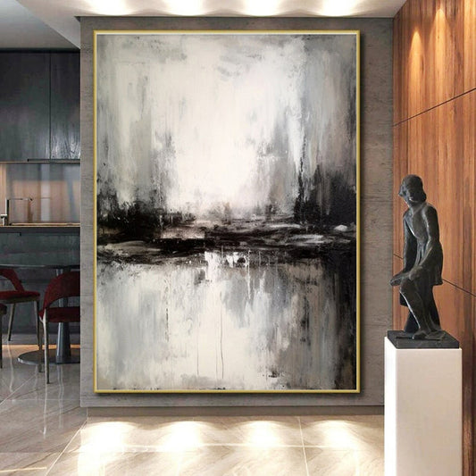 Extra-Huge Hand-Brushed Abstract Painting for Home Music Studio Practice Wall LargeART0623