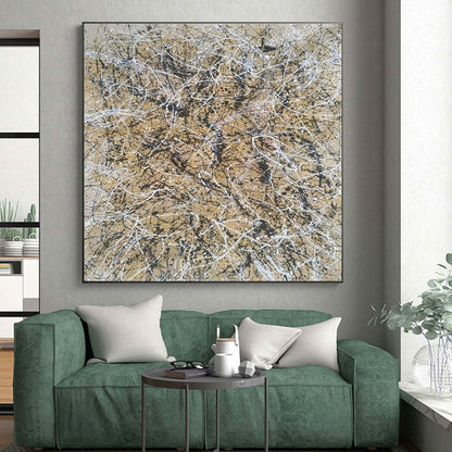 Huge Contemporary Abstract Canvas for High-End Residential Foyer Entrances