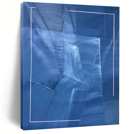 Hand-Painted Custom Abstract Wall Decor for Office Research Labs